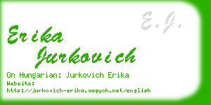 erika jurkovich business card